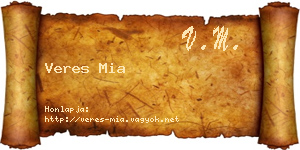 Veres Mia névjegykártya