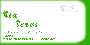 mia veres business card